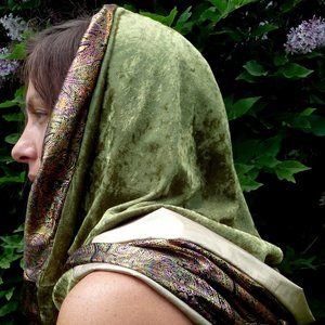 Reversible Handmade Infinity Hood Scarf